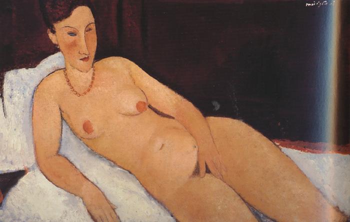 Amedeo Modigliani Nude with Coral Necklace (mk39)